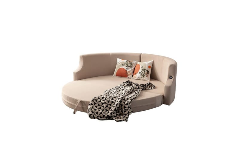 Salrican Sovesofa 3-personers - Cremehvid - Møbler - Sofaer - Sovesofaer