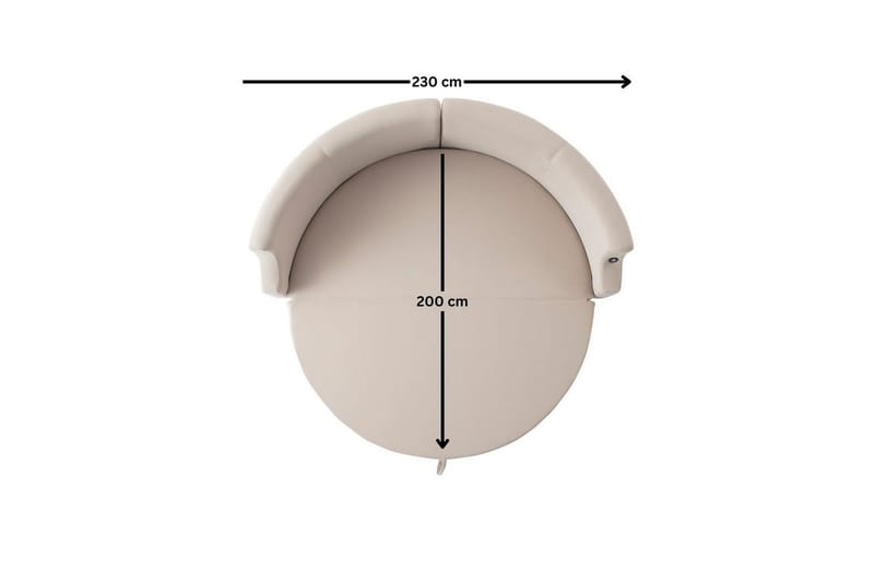 Salrican Sovesofa 3-personers - Cremehvid - Møbler - Sofaer - Sovesofaer