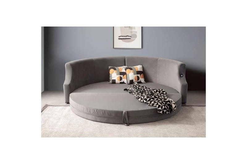 Salrican Sovesofa 3-personers - Grå - Møbler - Sofaer - Sovesofaer