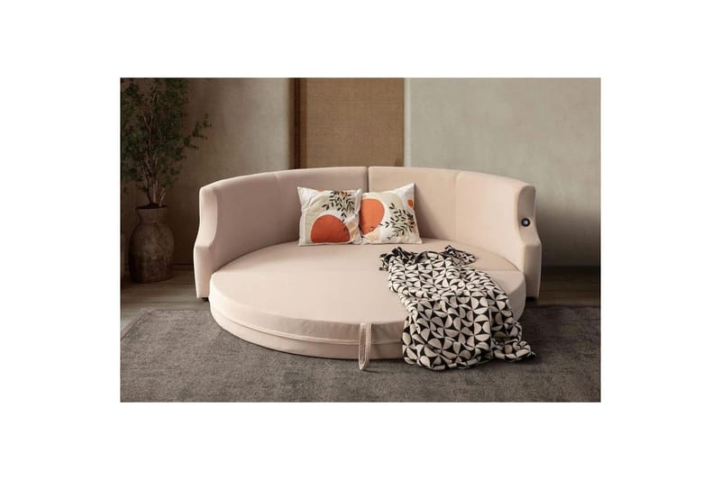 Salrican Sovesofa 3-personers - Cremehvid - Møbler - Sofaer - Sovesofaer