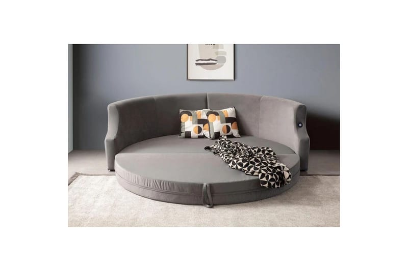 Salrican Sovesofa 3-personers - Grå - Møbler - Sofaer - Sovesofaer