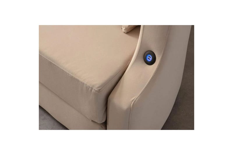 Salrican Sovesofa 3-personers - Cremehvid - Møbler - Sofaer - Sovesofaer