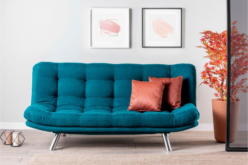 Sandee 3-pers. Sovesofa - Blågrøn - Møbler - Sofaer - Sovesofaer