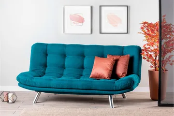 Sandee 3-pers. Sovesofa - Blågrøn - Møbler - Sofaer - Sovesofaer