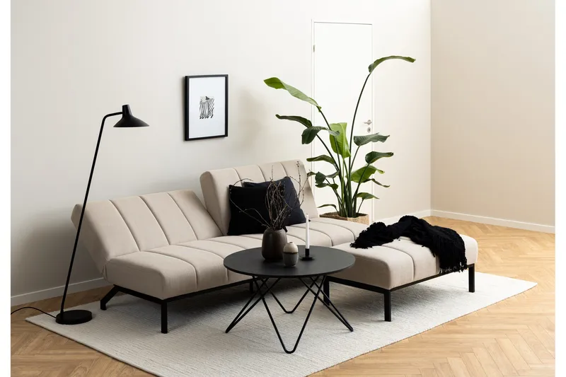 Sapita 2-personers Sovesofa - Beige - Møbler - Sofaer - Sovesofaer