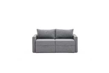 Savra 2-personers Rektangulær Sovesofa 136x200 cm med Opbevaring i Stof - Grå - Møbler - Sofaer - Sovesofaer