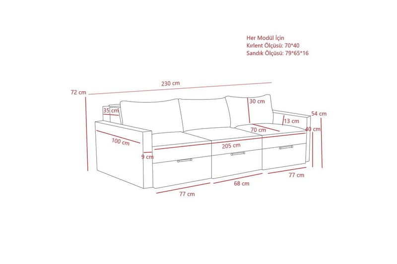 Savra Sovesofa 3-sits - Antracit - Møbler - Sofaer - Sovesofaer