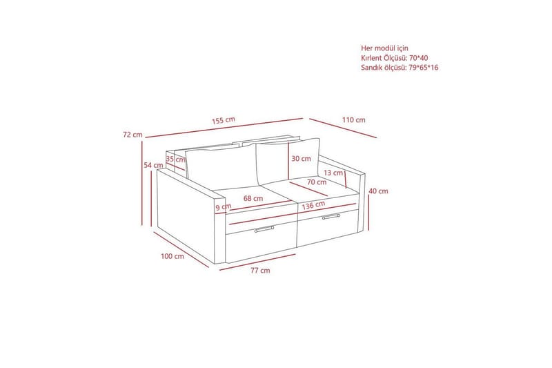 Savra Sovesofa med Divan 2-sits - Brun - Møbler - Sofaer - Sovesofaer