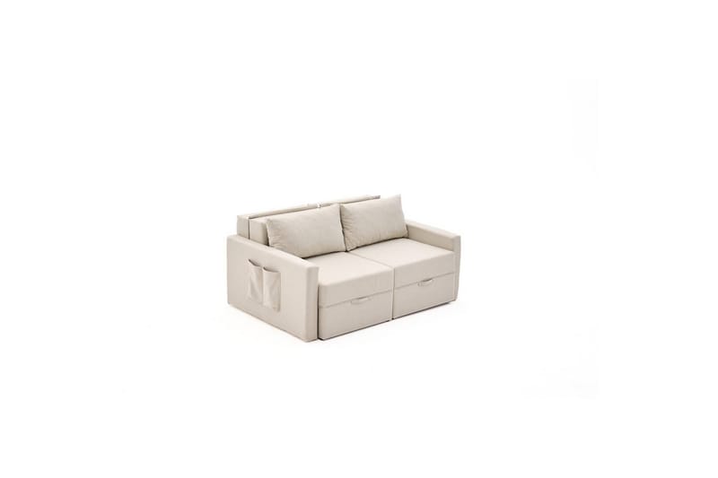 Savra Sovesofa med Divan 2-sits - Creme - Møbler - Sofaer - Sovesofaer