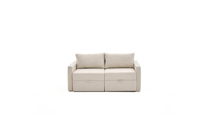 Savra Sovesofa med Divan 2-sits - Creme - Møbler - Sofaer - Sovesofaer