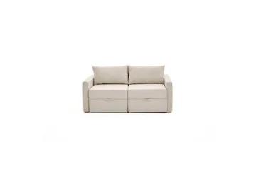 Savra Sovesofa med Divan 2-sits - Creme - Møbler - Sofaer - Sovesofaer