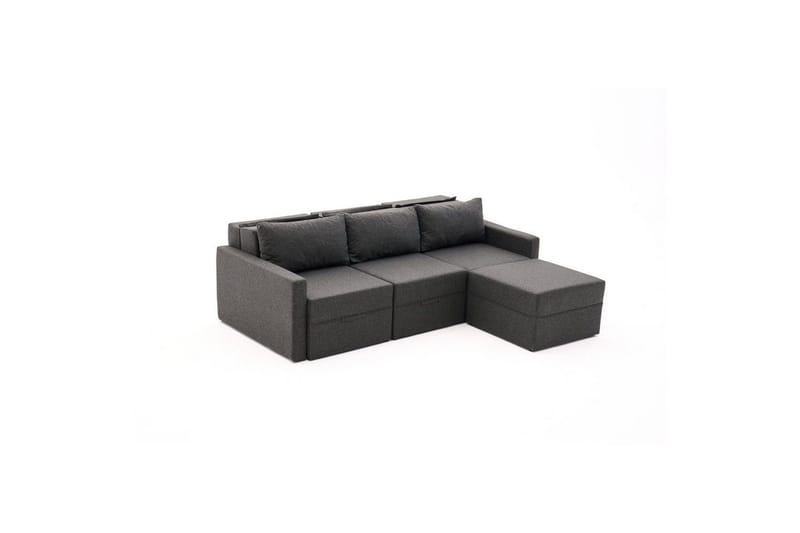 Savra Sovesofa med Divan 3-sits - Antracit - Møbler - Sofaer - Sovesofaer