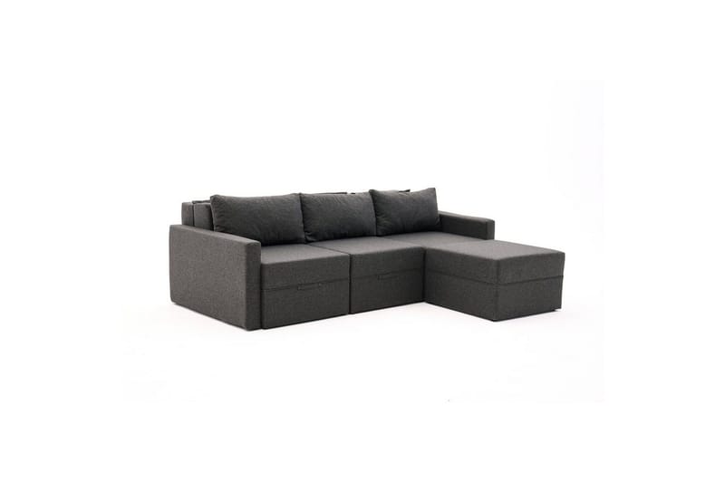 Savra Sovesofa med Divan 3-sits - Antracit - Møbler - Sofaer - Sovesofaer