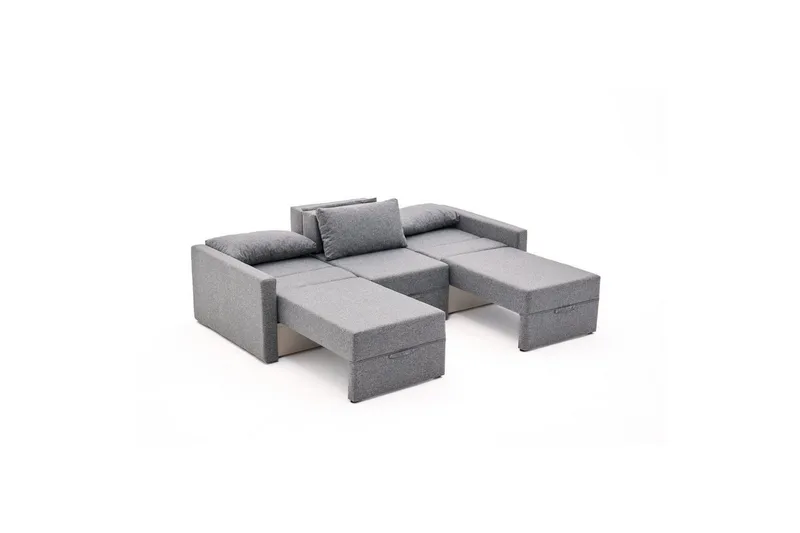 Savra Sovesofa med Divan 3-sits - Grå - Møbler - Sofaer - Sovesofaer