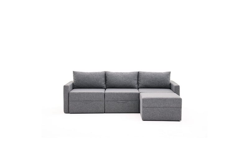 Savra Sovesofa med Divan 3-sits - Grå - Møbler - Sofaer - Sovesofaer