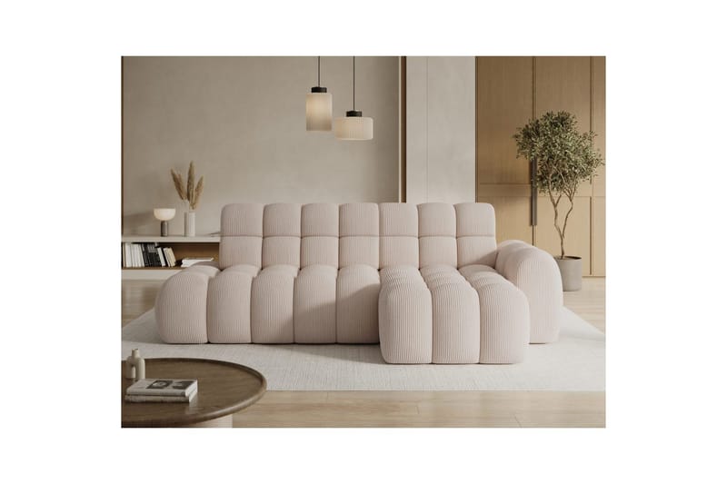Sectional Eltap Ceedro 283x165x98 cm - Jarell 20, Beige, Højre - Møbler - Sofaer - Sovesofaer