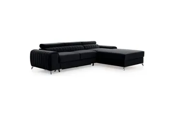 Sectional Eltap Grayson 278x205x92 cm - Loco 10, Sort, Højre - Møbler - Sofaer - Sovesofaer