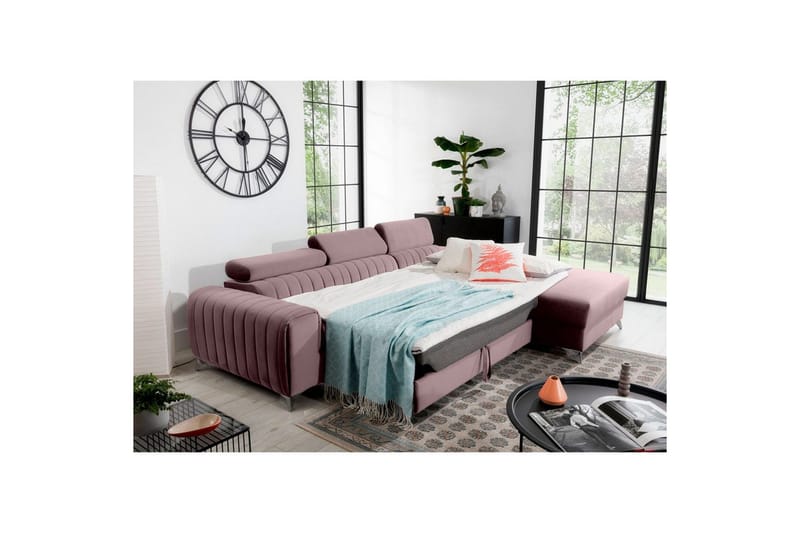 Sectional Eltap Grayson 278x205x92 cm - Loco 24, Pink, Højre - Møbler - Sofaer - Sovesofaer