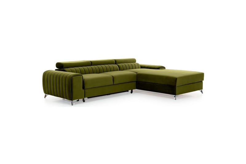 Sectional Eltap Grayson 278x205x92 cm - Loco 33, Grøn, Højre - Møbler - Sofaer - Sovesofaer