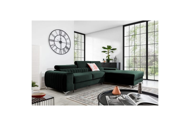 Sectional Eltap Grayson 278x205x92 cm - Loco 35, Mørkegrøn, Højre - Møbler - Sofaer - Sovesofaer