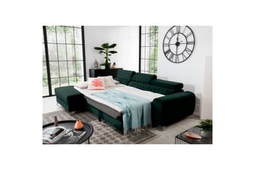 Sectional Eltap Grayson 278x205x92 cm - Loco 35, Mørkegrøn, Venstre - Møbler - Sofaer - Sovesofaer