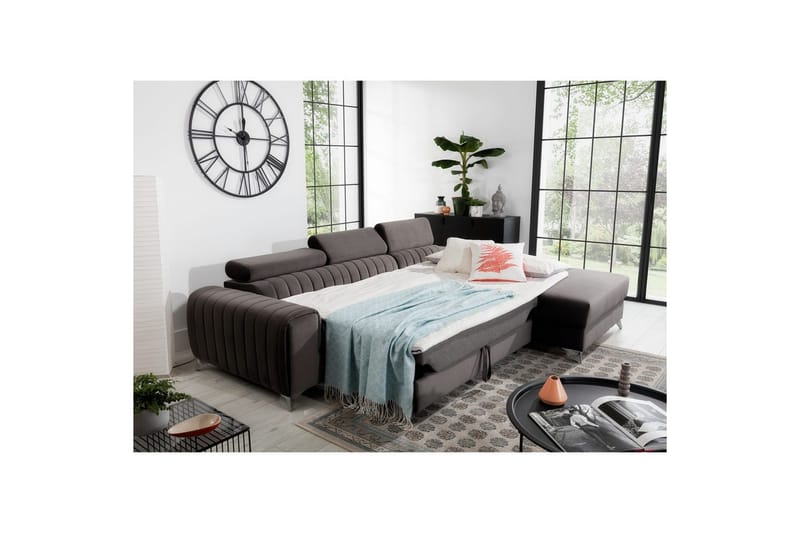 Sectional Eltap Grayson 278x205x92 cm - Loco 4, Lys Grå, Højre - Møbler - Sofaer - Sovesofaer