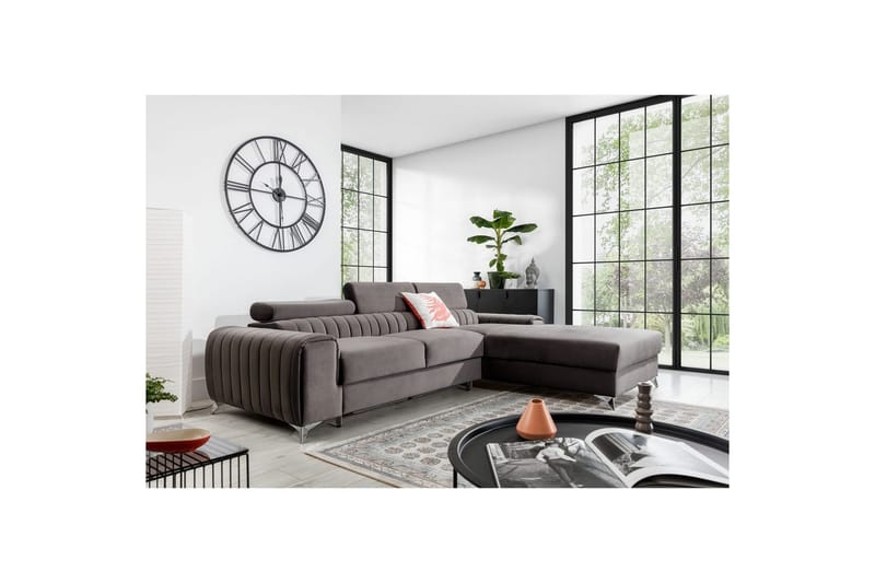 Sectional Eltap Grayson 278x205x92 cm - Loco 4, Lys Grå, Højre - Møbler - Sofaer - Sovesofaer