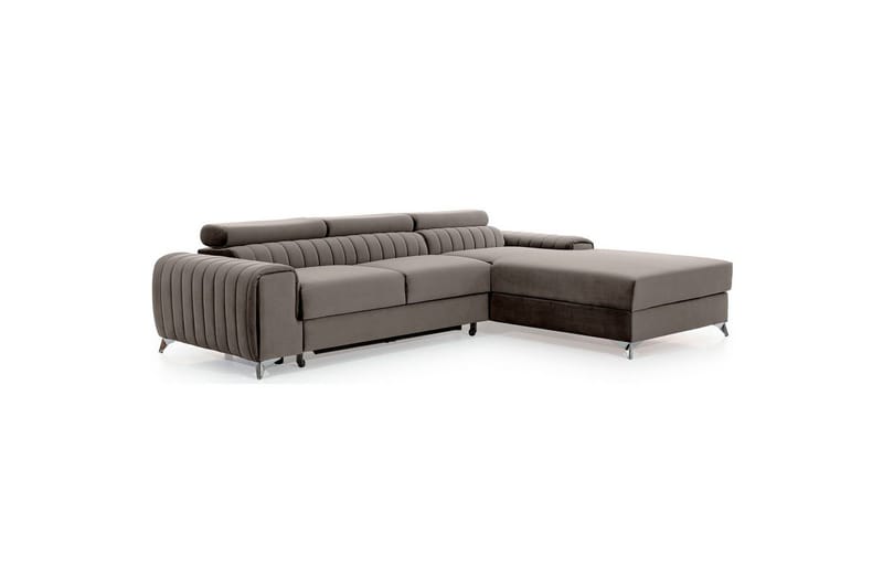 Sectional Eltap Grayson 278x205x92 cm - Loco 4, Lys Grå, Højre - Møbler - Sofaer - Sovesofaer