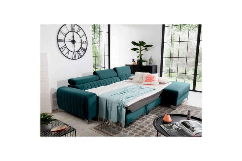 Sectional Eltap Grayson 278x205x92 cm - Monolith 76, Blå, Højre - Møbler - Sofaer - Sovesofaer