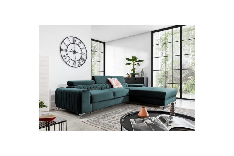Sectional Eltap Grayson 278x205x92 cm - Monolith 76, Blå, Højre - Møbler - Sofaer - Sovesofaer