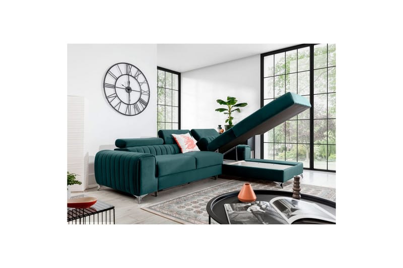 Sectional Eltap Grayson 278x205x92 cm - Monolith 76, Blå, Højre - Møbler - Sofaer - Sovesofaer