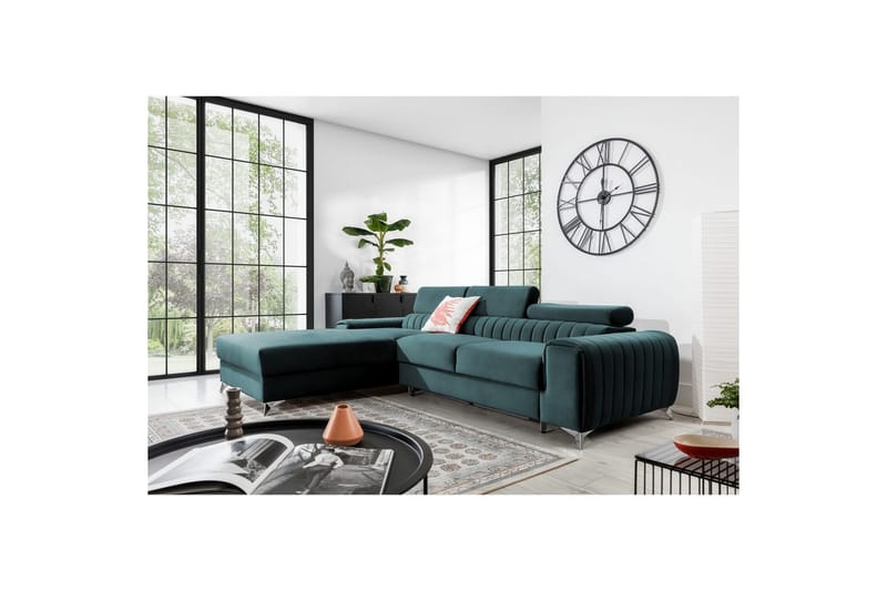 Sectional Eltap Grayson 278x205x92 cm - Monolith 76, Blå, Venstre - Møbler - Sofaer - Sovesofaer