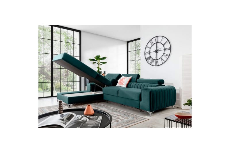 Sectional Eltap Grayson 278x205x92 cm - Monolith 76, Blå, Venstre - Møbler - Sofaer - Sovesofaer