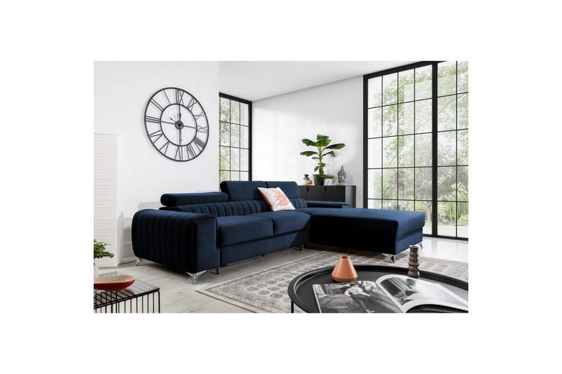Sectional Eltap Grayson 278x205x92 cm - Monolith 79, Mørkeblå, Højre - Møbler - Sofaer - Sovesofaer