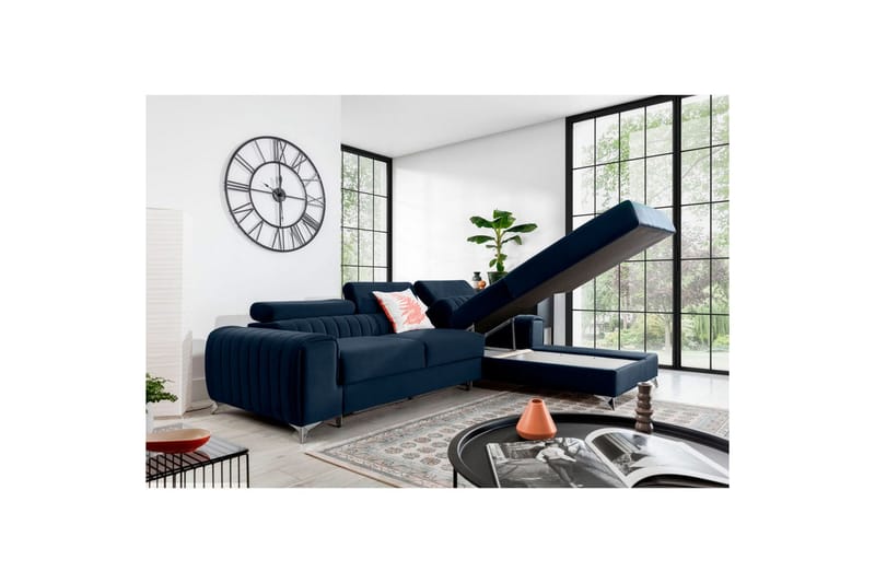 Sectional Eltap Grayson 278x205x92 cm - Monolith 79, Mørkeblå, Højre - Møbler - Sofaer - Sovesofaer