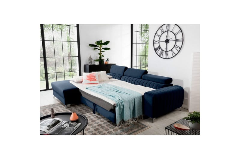 Sectional Eltap Grayson 278x205x92 cm - Monolith 79, Mørkeblå, Venstre - Møbler - Sofaer - Sovesofaer