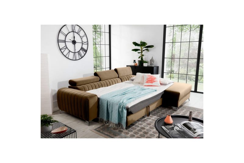 Sectional Eltap Grayson 278x205x92 cm - Nube 20, Beige, Højre - Møbler - Sofaer - Sovesofaer