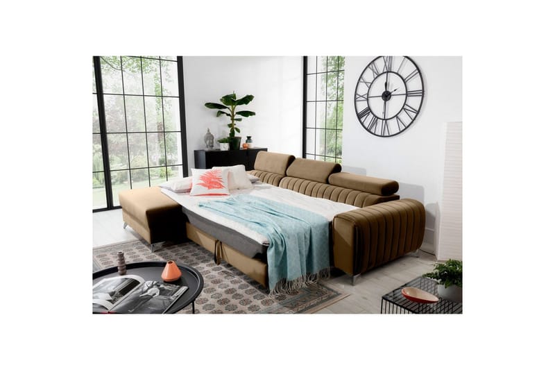 Sectional Eltap Grayson 278x205x92 cm - Nube 20, Beige, Venstre - Møbler - Sofaer - Sovesofaer