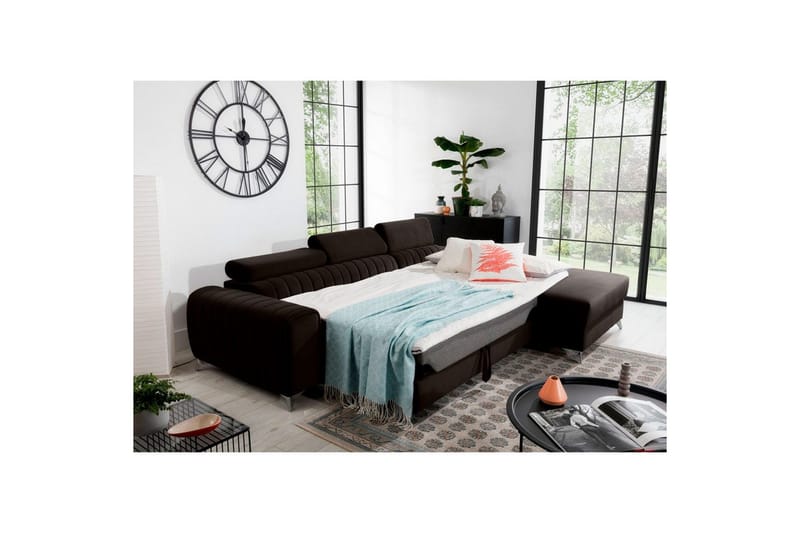 Sectional Eltap Grayson 278x205x92 cm - Nube 22, Brun, Højre - Møbler - Sofaer - Sovesofaer