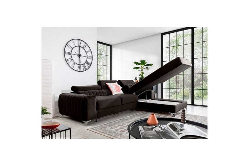 Sectional Eltap Grayson 278x205x92 cm - Nube 22, Brun, Højre - Møbler - Sofaer - Sovesofaer