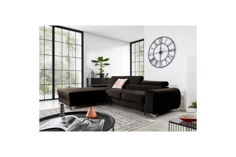 Sectional Eltap Grayson 278x205x92 cm - Nube 22, Brun, Venstre - Møbler - Sofaer - Sovesofaer
