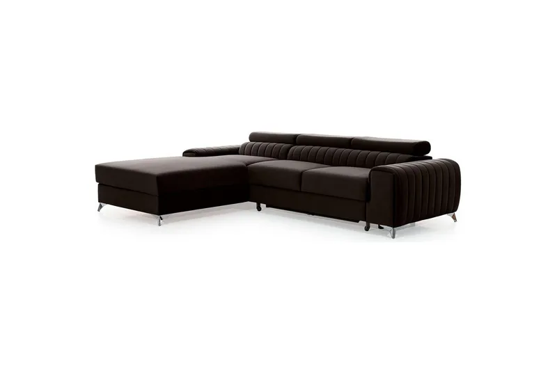 Sectional Eltap Grayson 278x205x92 cm - Nube 22, Brun, Venstre - Møbler - Sofaer - Sovesofaer