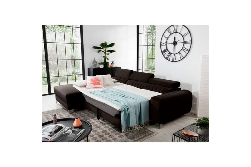 Sectional Eltap Grayson 278x205x92 cm - Nube 22, Brun, Venstre - Møbler - Sofaer - Sovesofaer