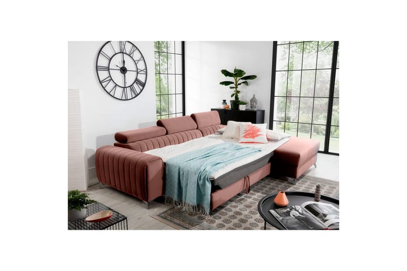 Sectional Eltap Grayson 278x205x92 cm - Nube 24, Pink, Højre - Møbler - Sofaer - Sovesofaer
