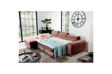 Sectional Eltap Grayson 278x205x92 cm - Nube 24, Pink, Venstre - Møbler - Sofaer - Sovesofaer