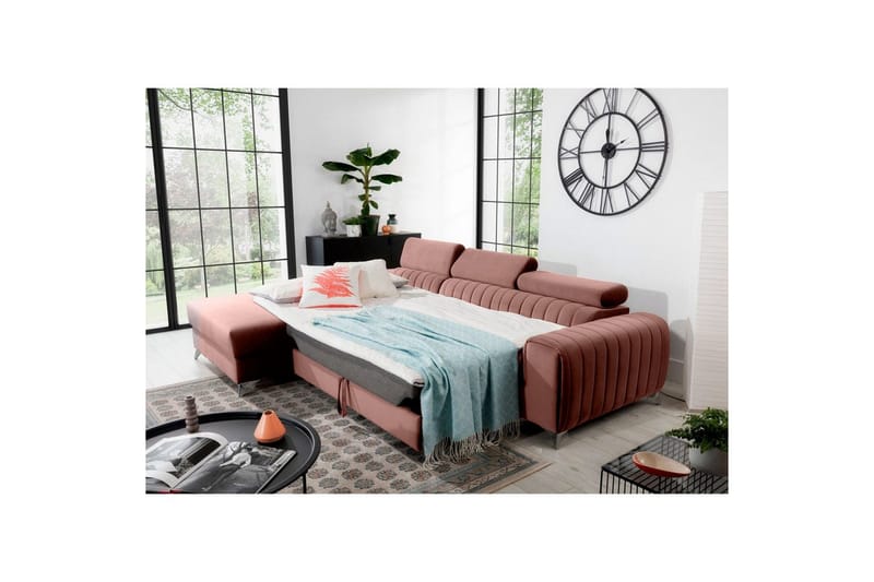 Sectional Eltap Grayson 278x205x92 cm - Nube 24, Pink, Venstre - Møbler - Sofaer - Sovesofaer