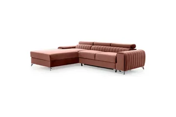 Sectional Eltap Grayson 278x205x92 cm - Nube 24, Pink, Venstre - Møbler - Sofaer - Sovesofaer