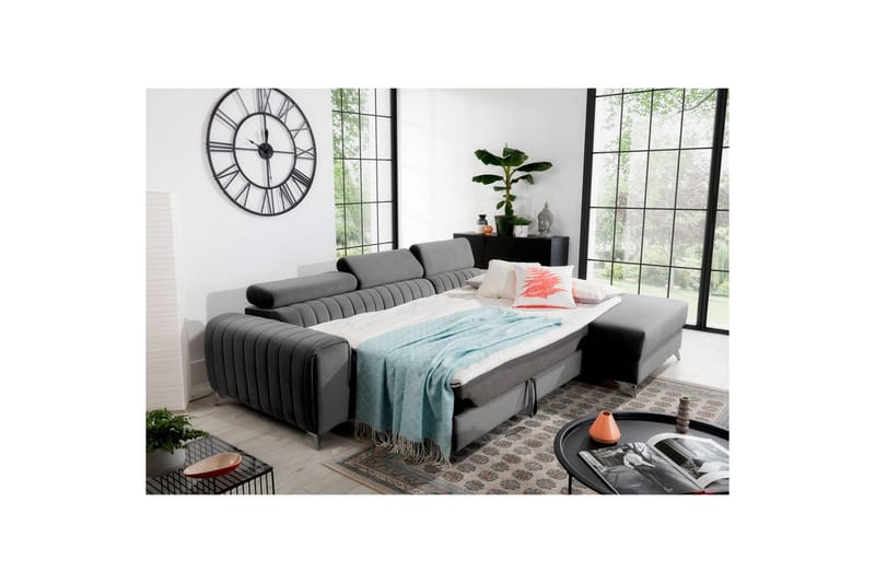 Sectional Eltap Grayson 278x205x92 cm - Nube 3, Lysegrå, Højre - Møbler - Sofaer - Sovesofaer