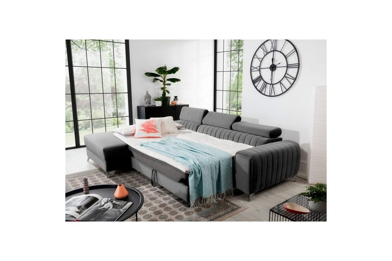 Sectional Eltap Grayson 278x205x92 cm - Nube 3, Lysegrå, Venstre - Møbler - Sofaer - Sovesofaer