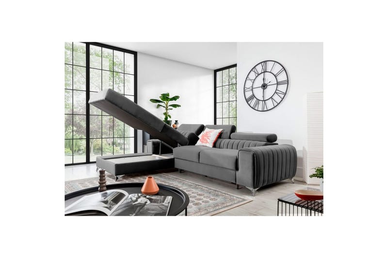 Sectional Eltap Grayson 278x205x92 cm - Nube 3, Lysegrå, Venstre - Møbler - Sofaer - Sovesofaer